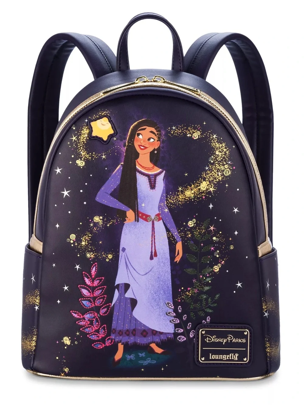 Loungefly Official Disney Parks Wish Asha and Star Mini Backpack